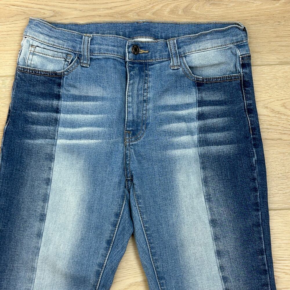 Litz Jeans Funky Faded Two-toned Fringe hem Size 30 - Picture 3 of 9